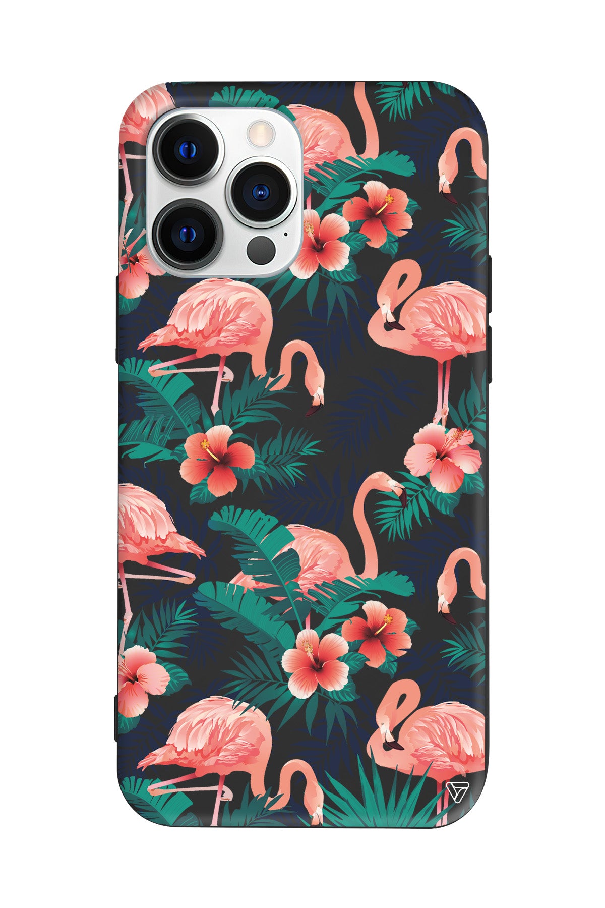 Leaf Flamingo Lansman Model İçi Kadife Silikon Telefon Kılıfı