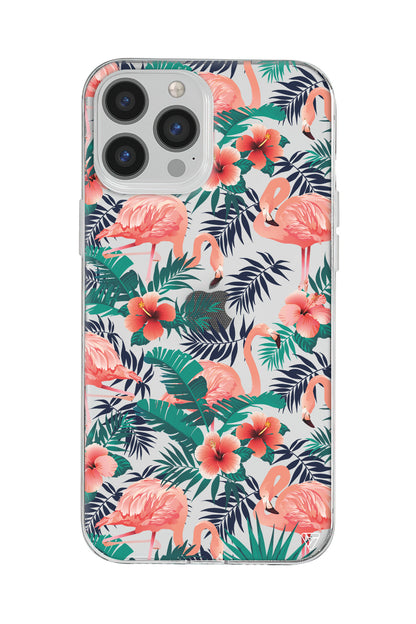 Leaf Flamingo Lansman Model İçi Kadife Silikon Telefon Kılıfı