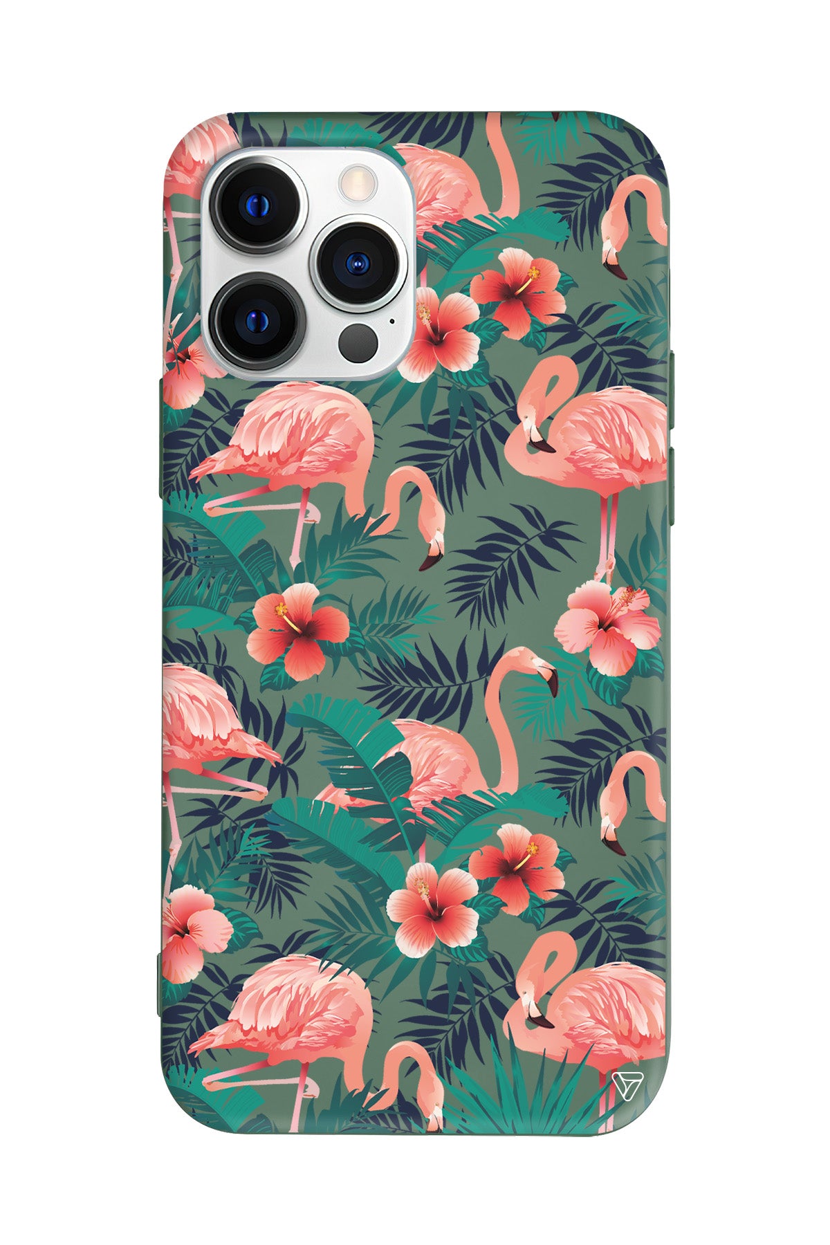 Leaf Flamingo Lansman Model İçi Kadife Silikon Telefon Kılıfı