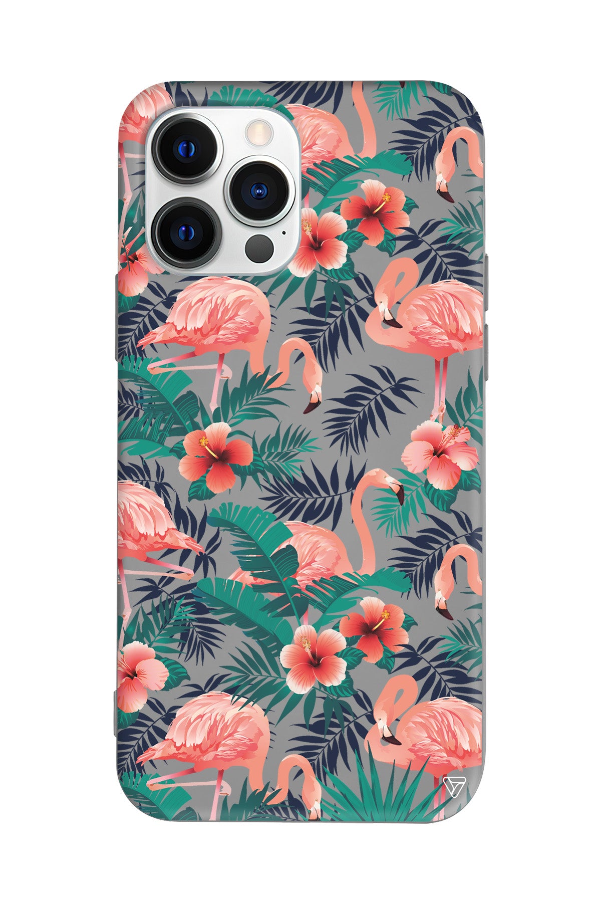 Leaf Flamingo Lansman Model İçi Kadife Silikon Telefon Kılıfı