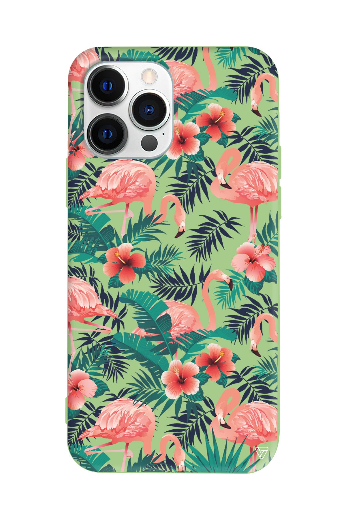 Leaf Flamingo Lansman Model İçi Kadife Silikon Telefon Kılıfı