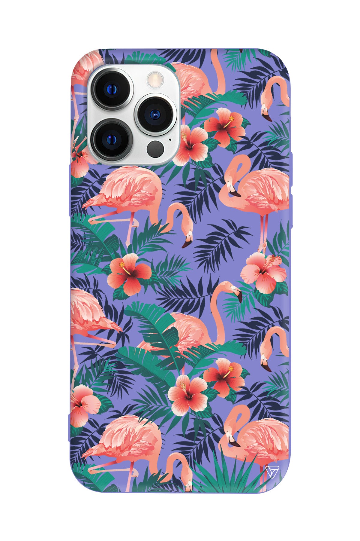 Leaf Flamingo Lansman Model İçi Kadife Silikon Telefon Kılıfı