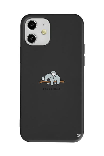 Lazy Koala Lansman Model İçi Kadife Silikon Telefon Kılıfı