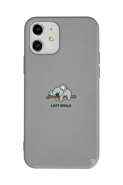 Lazy Koala Lansman Model İçi Kadife Silikon Telefon Kılıfı