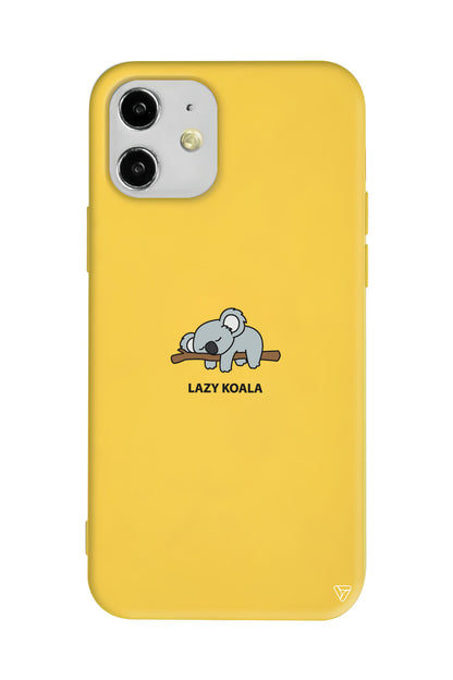 Lazy Koala Lansman Model İçi Kadife Silikon Telefon Kılıfı