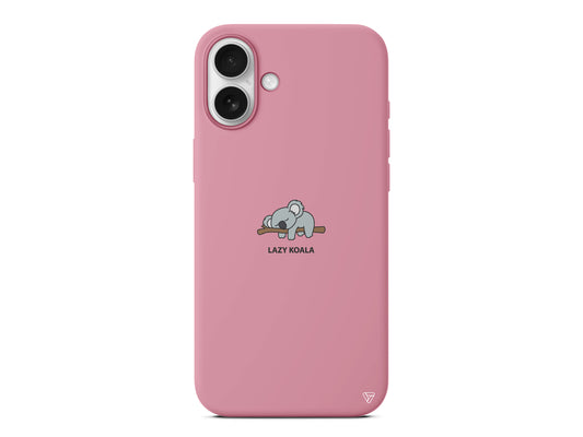 Lazy Koala Lansman Model İçi Kadife Silikon Telefon Kılıfı – Plus Serisine Özel