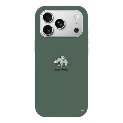 Lazy Koala Lansman Model İçi Kadife Silikon Telefon Kılıfı