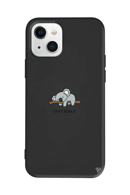 Lazy Koala Lansman Model İçi Kadife Silikon Telefon Kılıfı