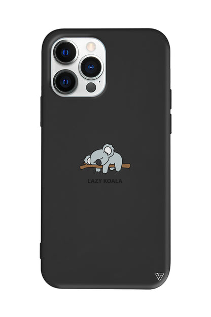 Lazy Koala Lansman Model İçi Kadife Silikon Telefon Kılıfı