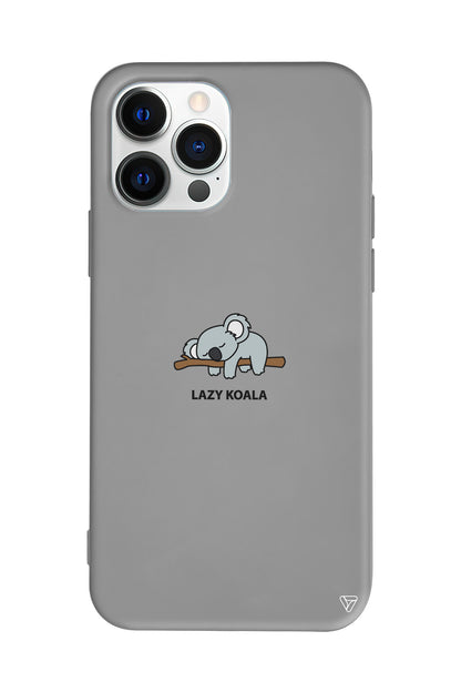 Lazy Koala Lansman Model İçi Kadife Silikon Telefon Kılıfı