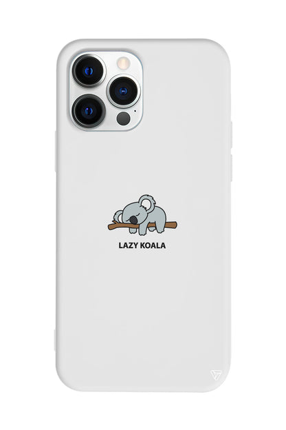 Lazy Koala Lansman Model İçi Kadife Silikon Telefon Kılıfı