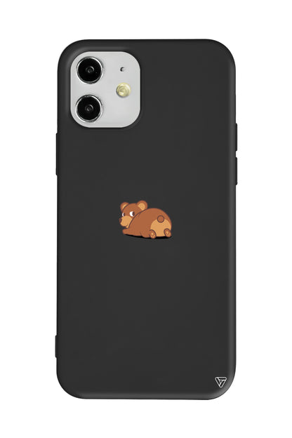 Bear Lansman Model İçi Kadife Silikon Telefon Kılıfı