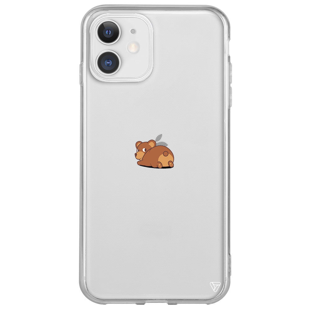 Bear Lansman Model İçi Kadife Silikon Telefon Kılıfı