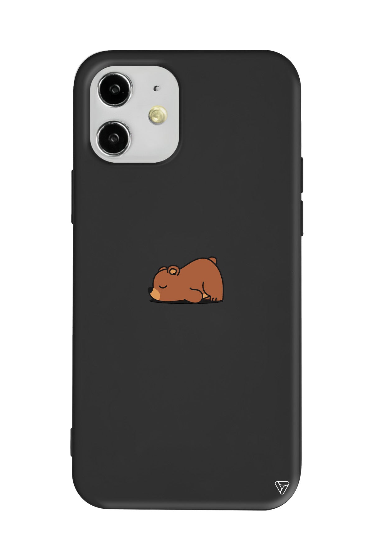 Lazy Bear Lansman Model İçi Kadife Silikon Telefon Kılıfı