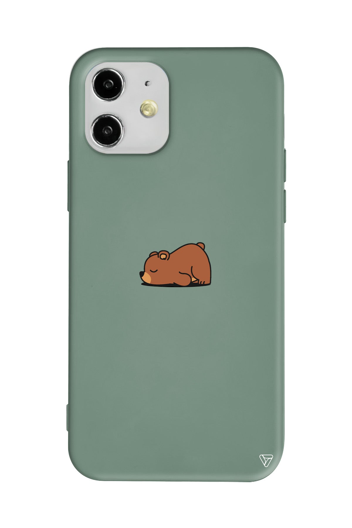 Lazy Bear Lansman Model İçi Kadife Silikon Telefon Kılıfı