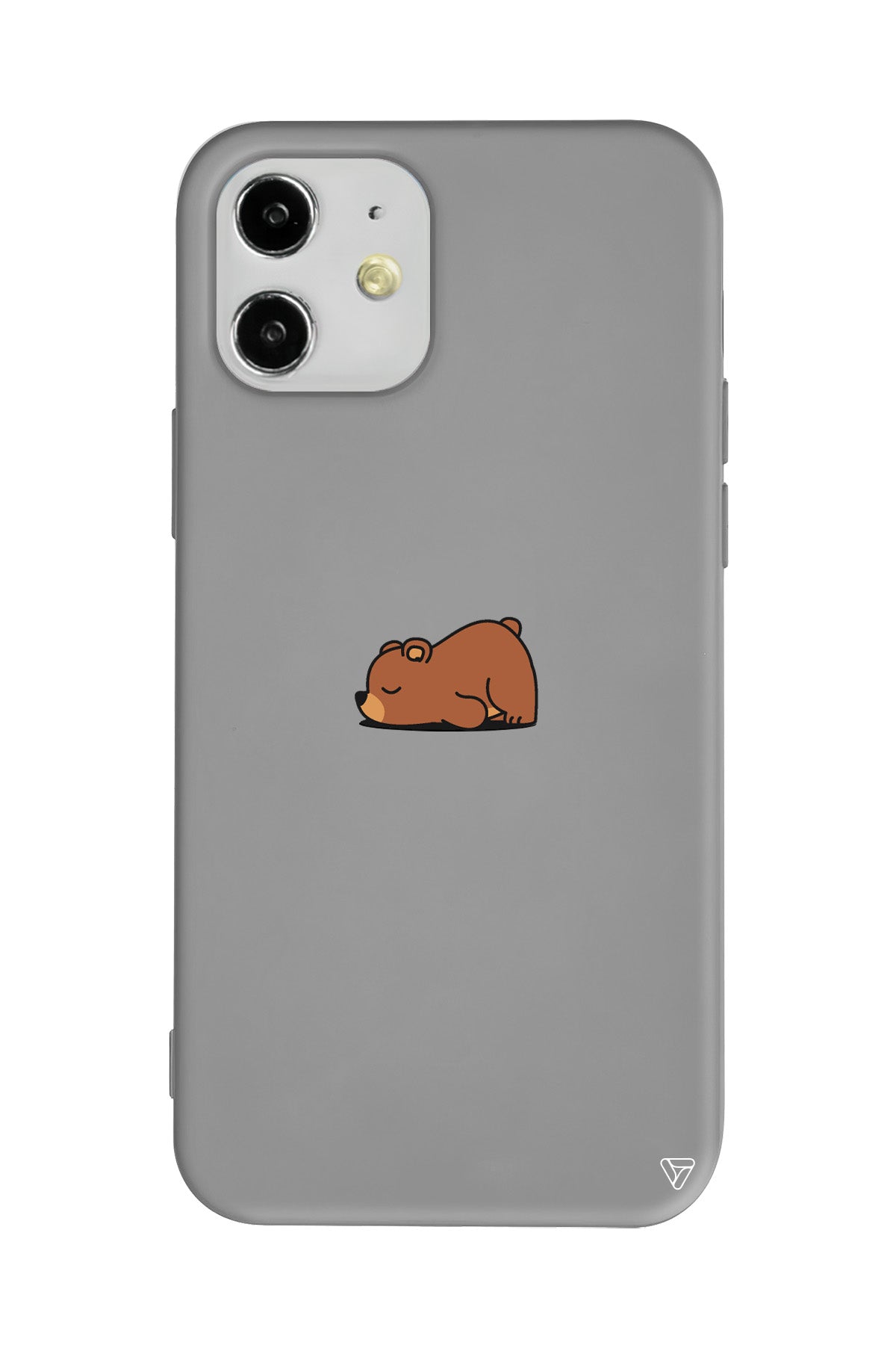 Lazy Bear Lansman Model İçi Kadife Silikon Telefon Kılıfı