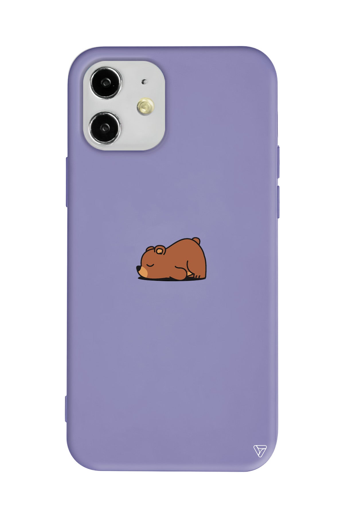 Lazy Bear Lansman Model İçi Kadife Silikon Telefon Kılıfı