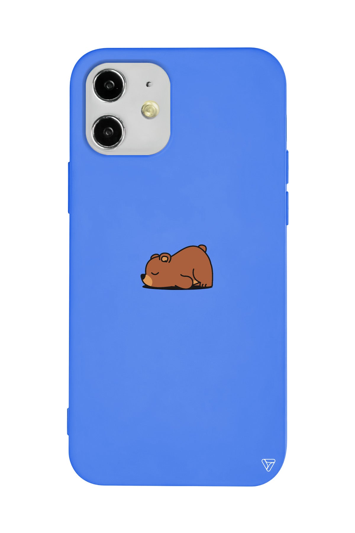 Lazy Bear Lansman Model İçi Kadife Silikon Telefon Kılıfı