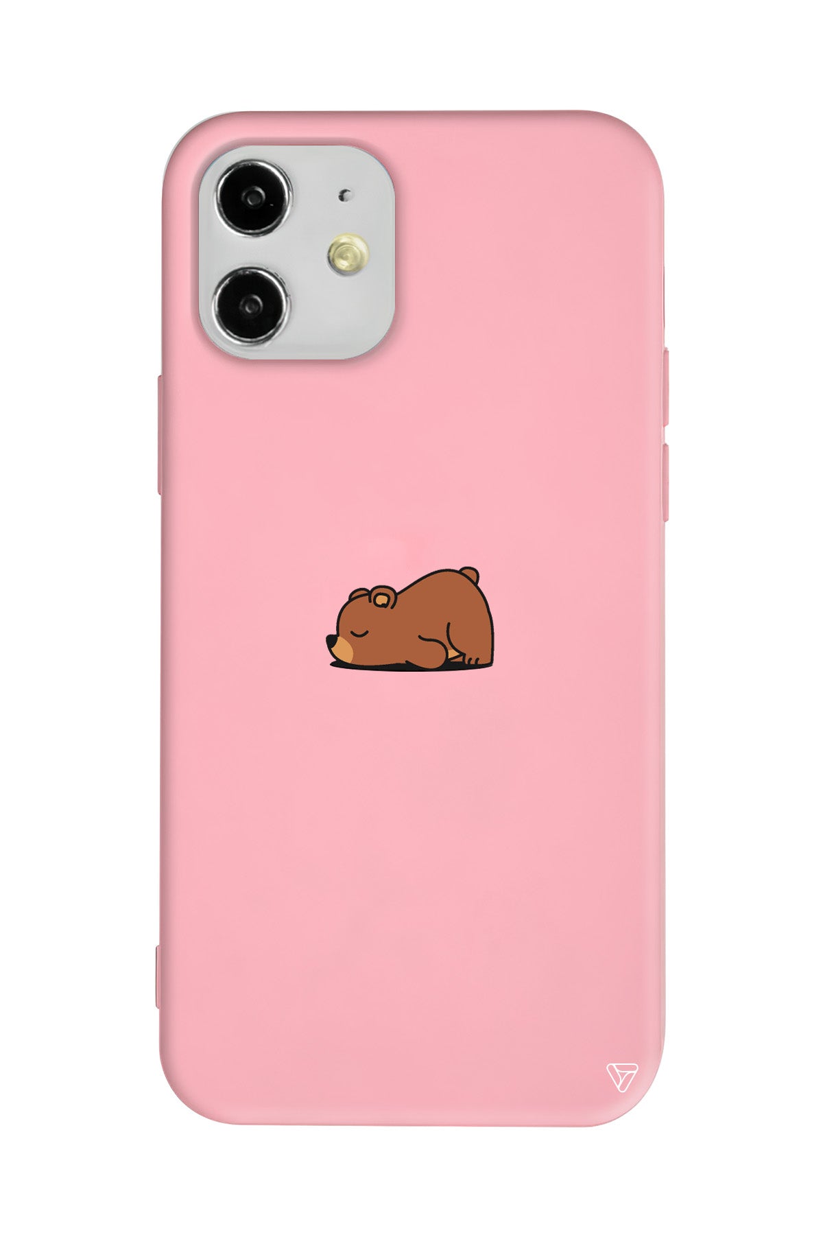 Lazy Bear Lansman Model İçi Kadife Silikon Telefon Kılıfı