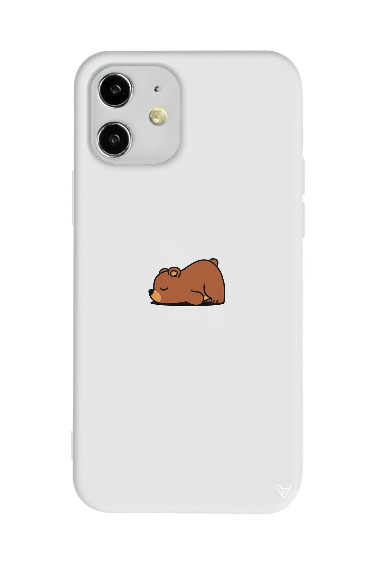 Lazy Bear Lansman Model İçi Kadife Silikon Telefon Kılıfı