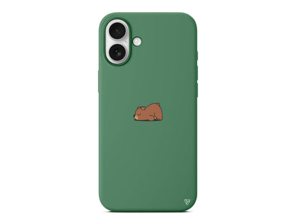 Lazy Bear Lansman Model İçi Kadife Silikon Telefon Kılıfı – Plus Serisine Özel