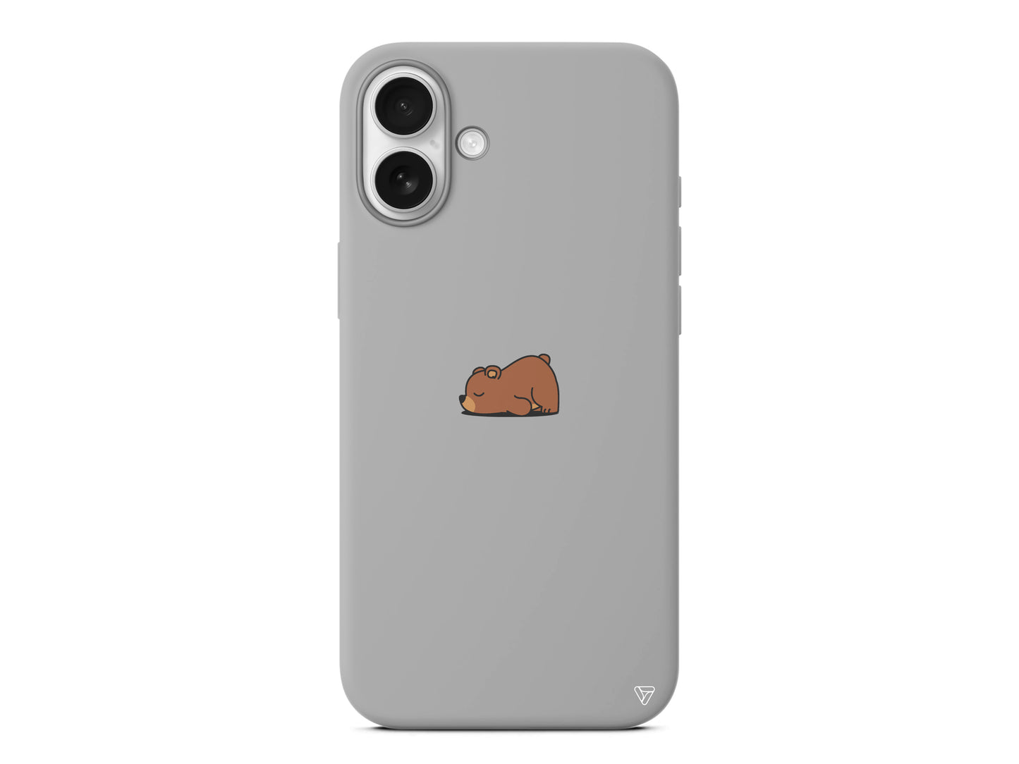 Lazy Bear Lansman Model İçi Kadife Silikon Telefon Kılıfı