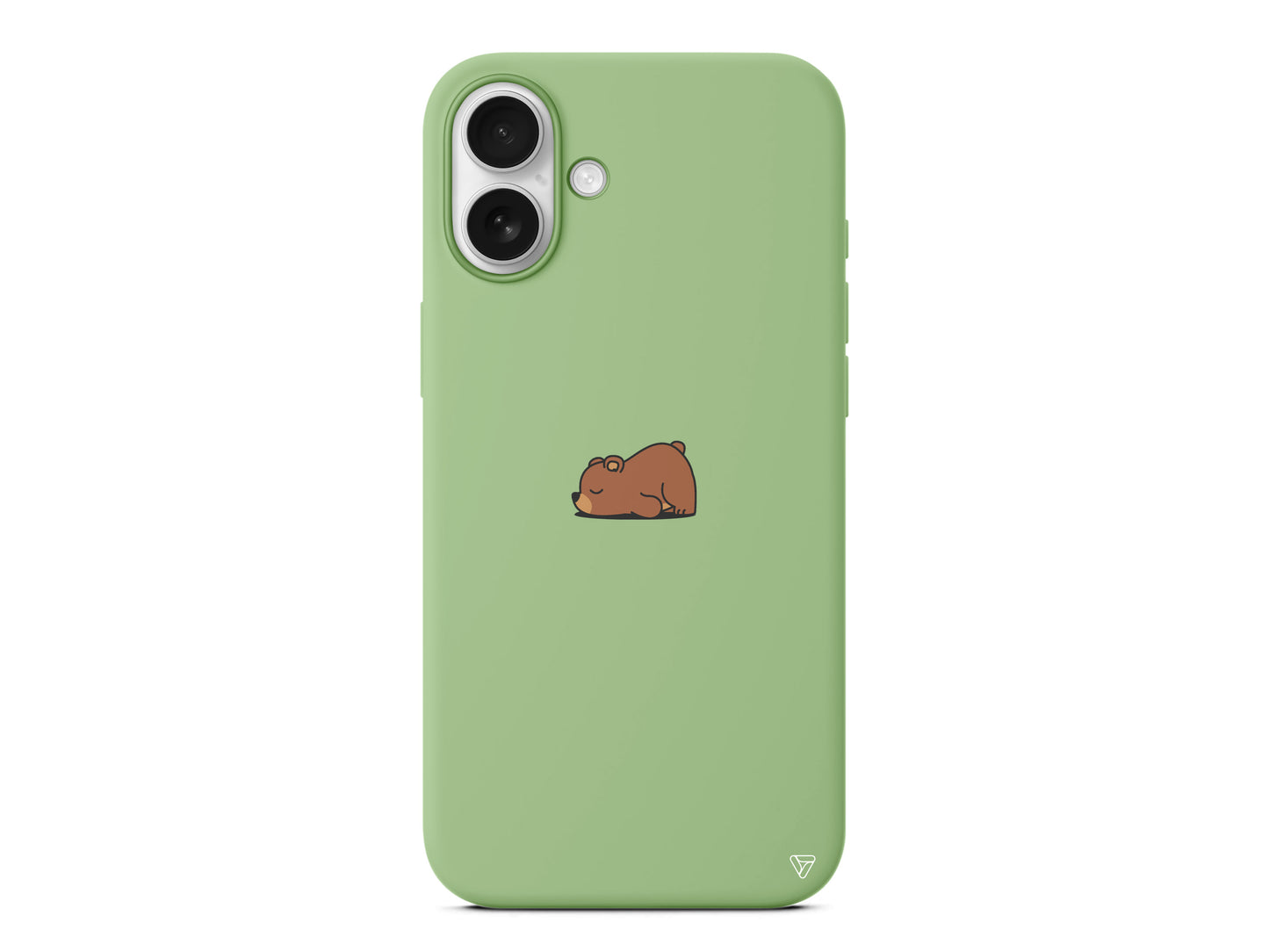 Lazy Bear Lansman Model İçi Kadife Silikon Telefon Kılıfı