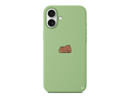 Lazy Bear Lansman Model İçi Kadife Silikon Telefon Kılıfı – Plus Serisine Özel