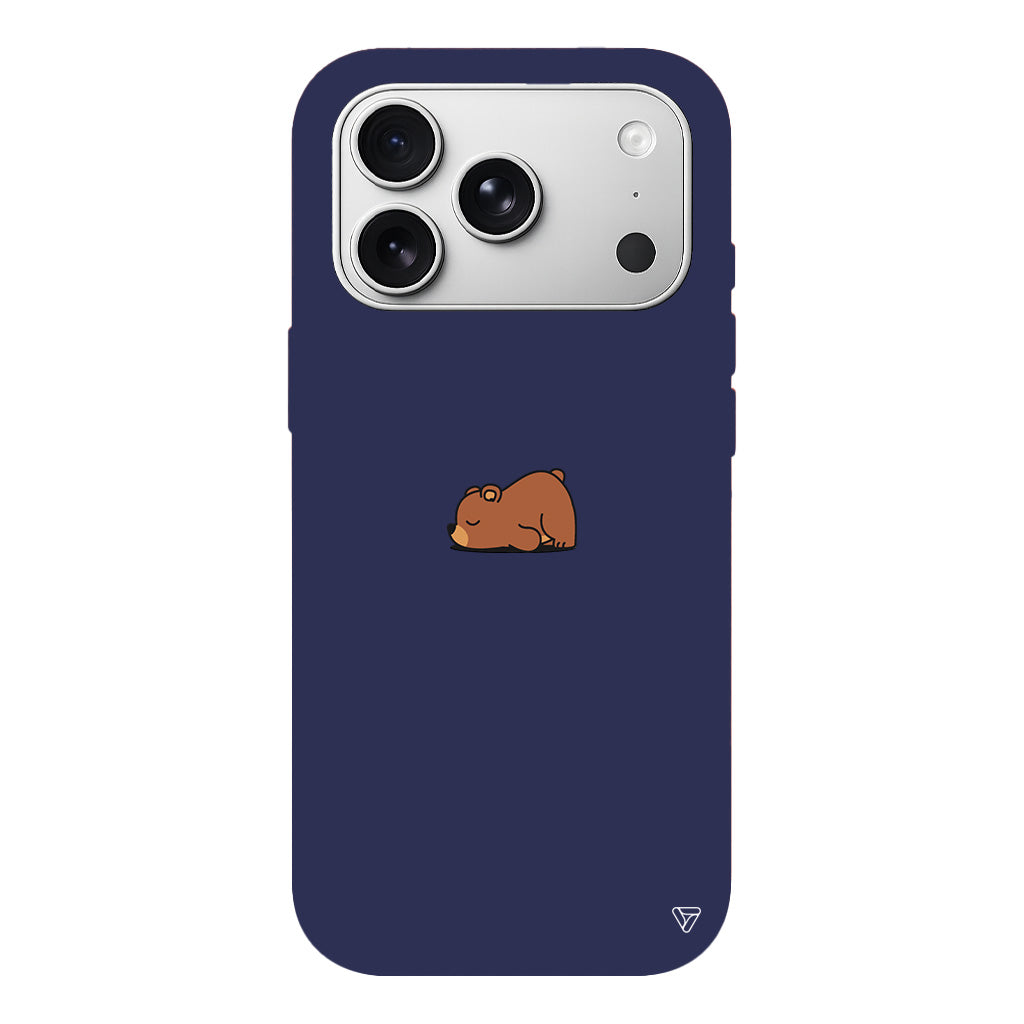Lazy Bear Lansman Model İçi Kadife Silikon Telefon Kılıfı