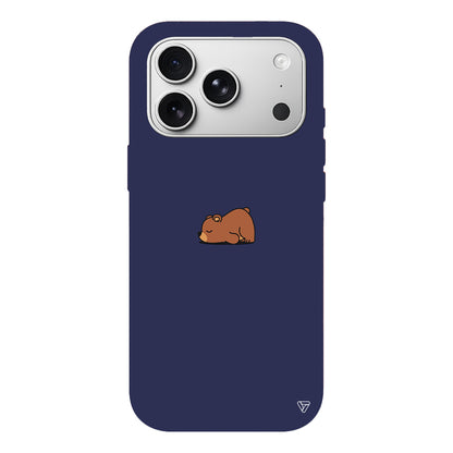 Lazy Bear Lansman Model İçi Kadife Silikon Telefon Kılıfı