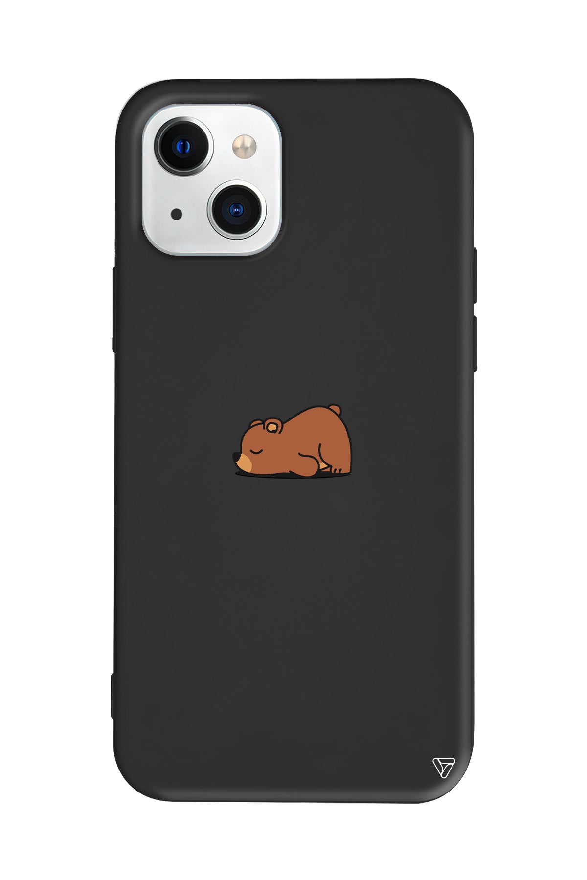 Lazy Bear Lansman Model İçi Kadife Silikon Telefon Kılıfı