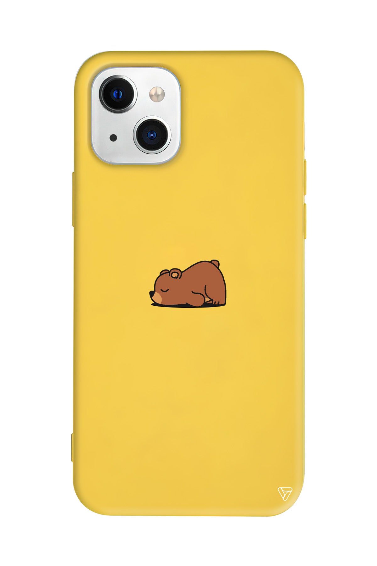 Lazy Bear Lansman Model İçi Kadife Silikon Telefon Kılıfı
