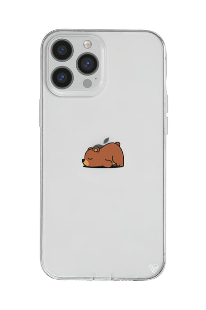 Lazy Bear Lansman Model İçi Kadife Silikon Telefon Kılıfı