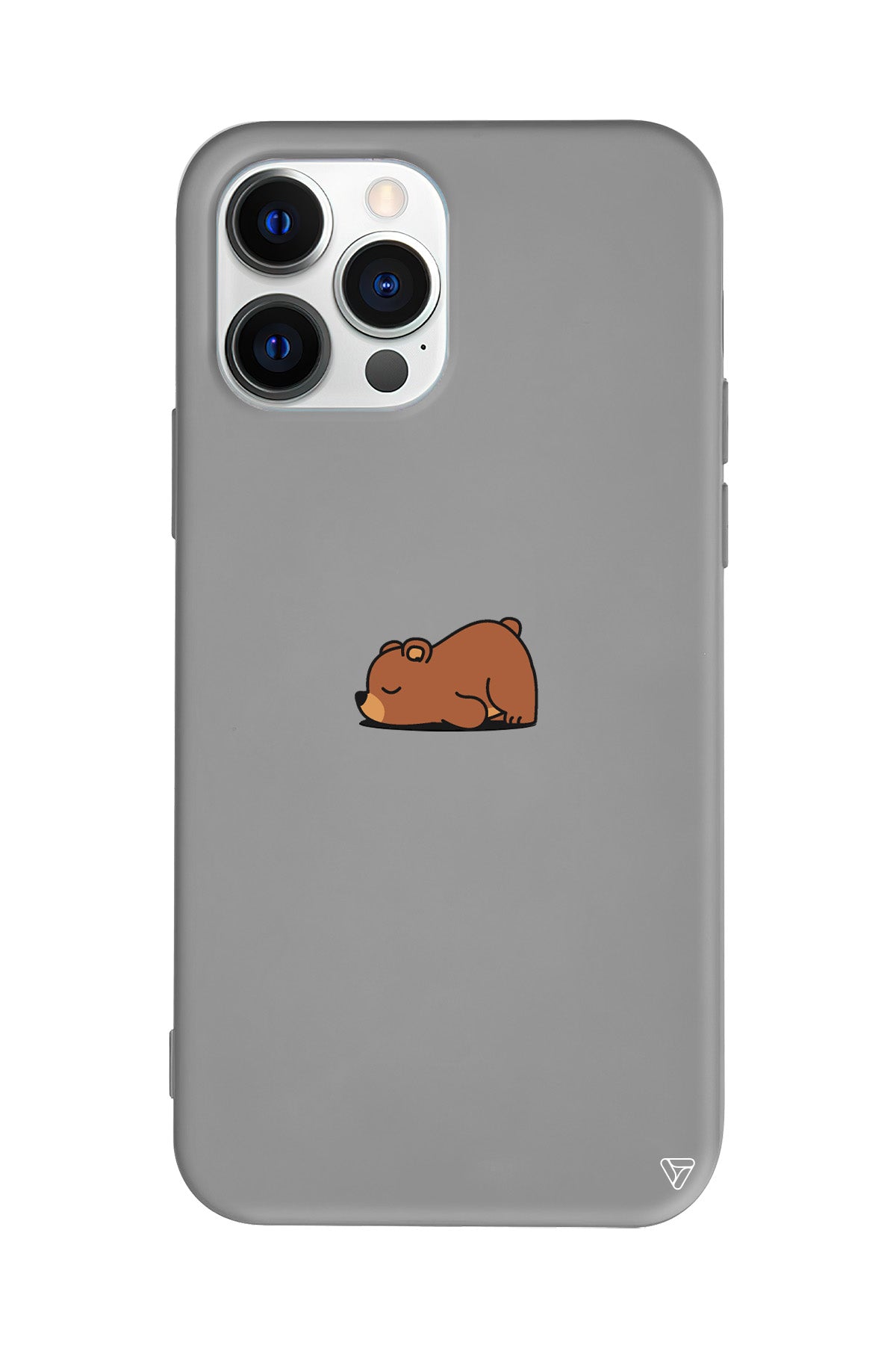 Lazy Bear Lansman Model İçi Kadife Silikon Telefon Kılıfı