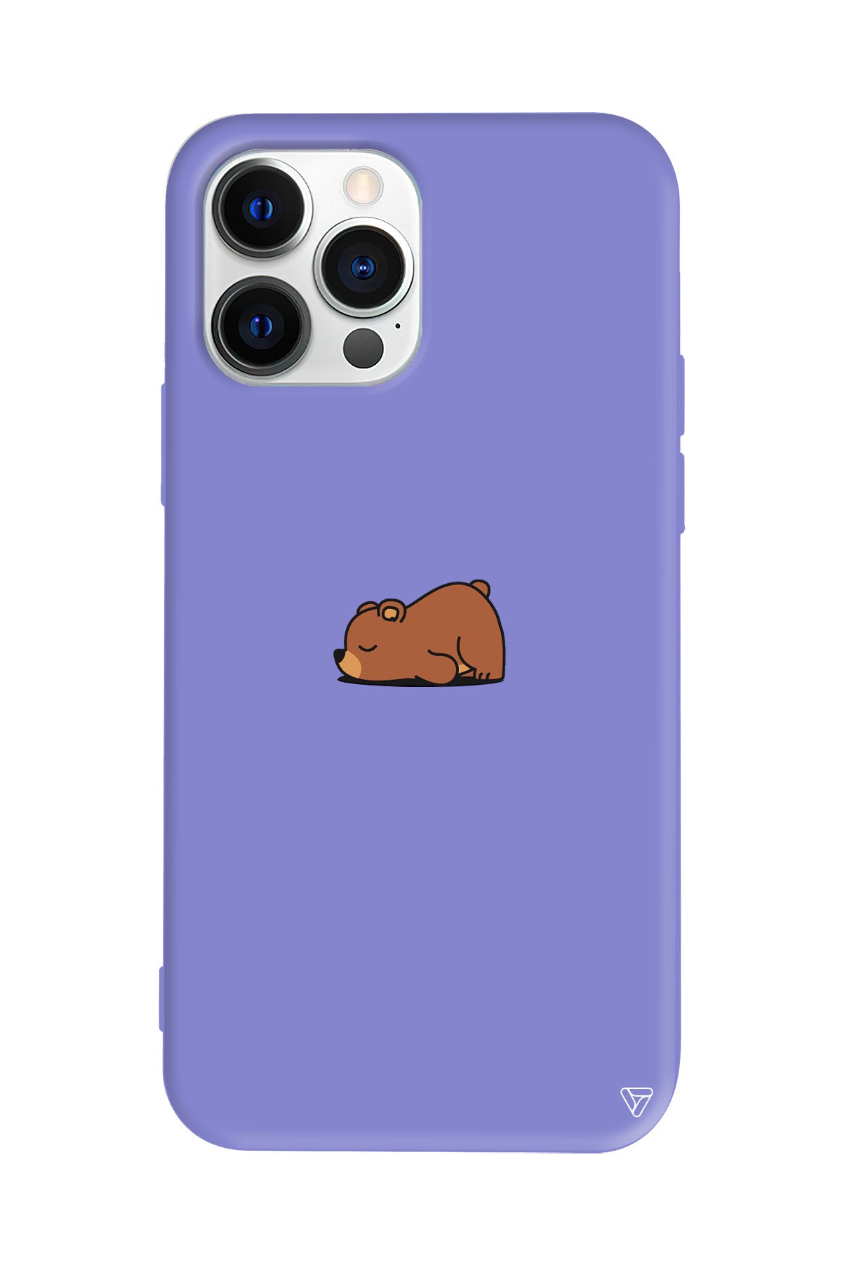 Lazy Bear Lansman Model İçi Kadife Silikon Telefon Kılıfı