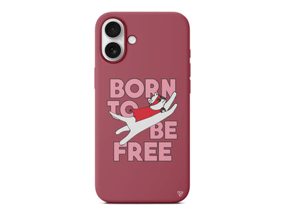 Born to be Free Lansman Model İçi Kadife Silikon Telefon Kılıfı