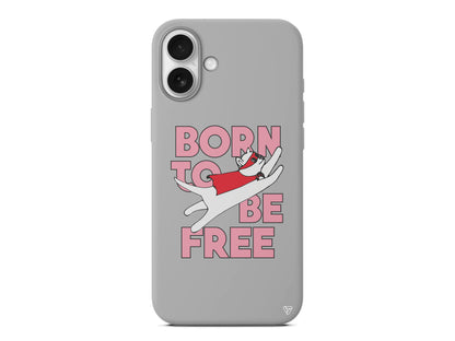 Born to be Free Lansman Model İçi Kadife Silikon Telefon Kılıfı