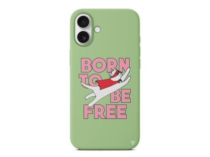 Born to be Free Lansman Model İçi Kadife Silikon Telefon Kılıfı