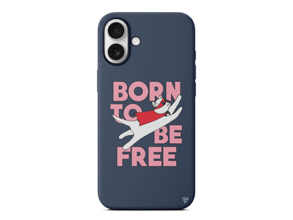 Born to be Free Lansman Model İçi Kadife Silikon Telefon Kılıfı