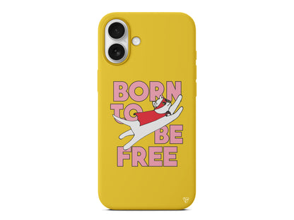 Born to be Free Lansman Model İçi Kadife Silikon Telefon Kılıfı