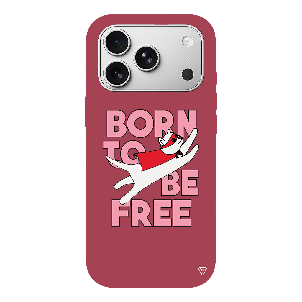 Born to be Free Lansman Model İçi Kadife Silikon Telefon Kılıfı