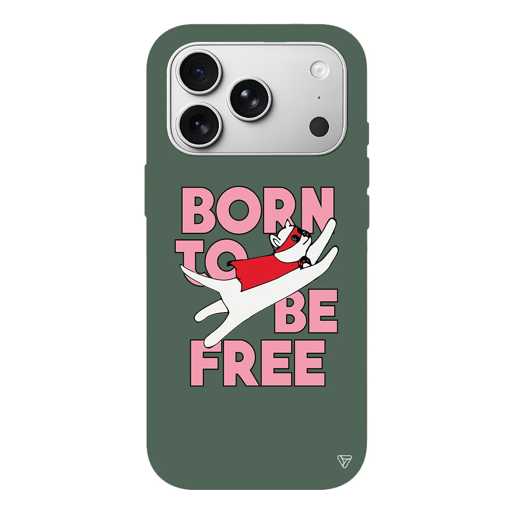 Born to be Free Lansman Model İçi Kadife Silikon Telefon Kılıfı