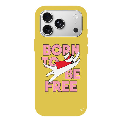 Born to be Free Lansman Model İçi Kadife Silikon Telefon Kılıfı