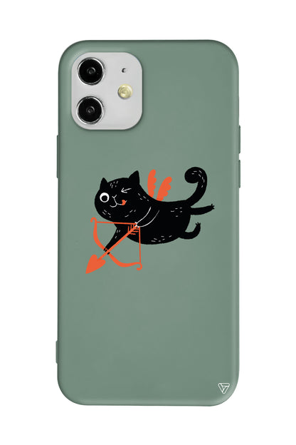Kedi Eros Lansman Model İçi Kadife Silikon Telefon Kılıfı