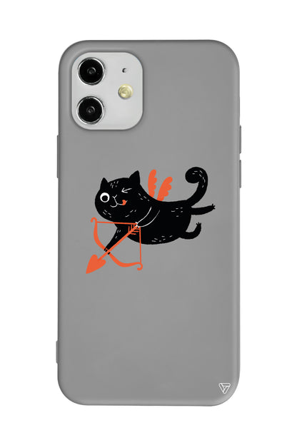 Kedi Eros Lansman Model İçi Kadife Silikon Telefon Kılıfı