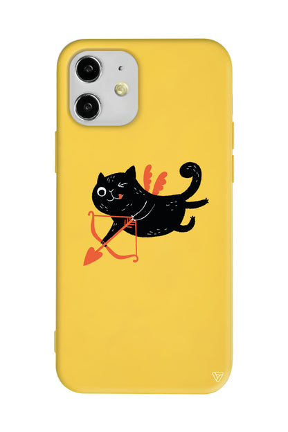 Kedi Eros Lansman Model İçi Kadife Silikon Telefon Kılıfı