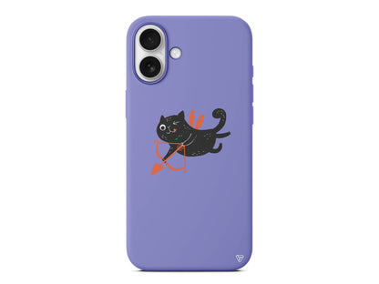 Kedi Eros Lansman Model İçi Kadife Silikon Telefon Kılıfı – Plus Serisine Özel