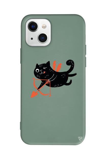 Kedi Eros Lansman Model İçi Kadife Silikon Telefon Kılıfı – Plus Serisine Özel