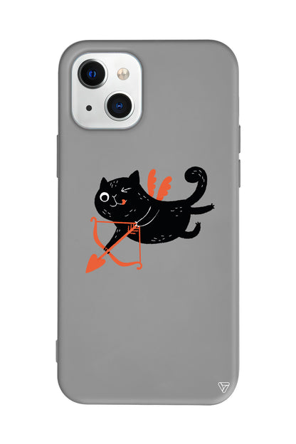 Kedi Eros Lansman Model İçi Kadife Silikon Telefon Kılıfı