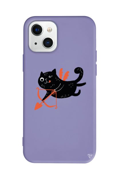 Kedi Eros Lansman Model İçi Kadife Silikon Telefon Kılıfı – Plus Serisine Özel